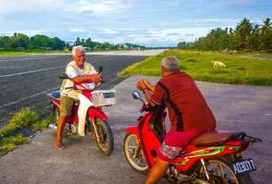 Touring the islands in Tuvalu