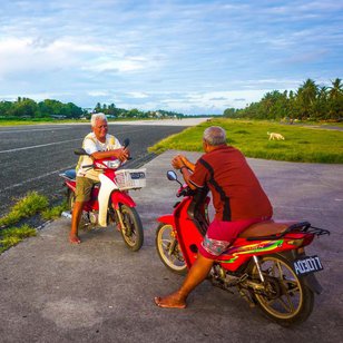 Touring the islands in Tuvalu