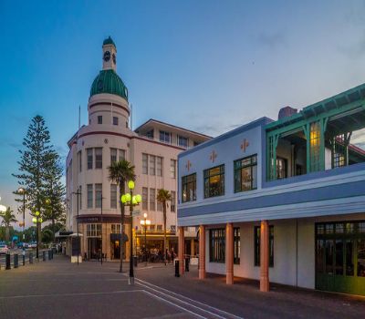 Napier, a coastal city on New Zealand's North Island, is set amid the renowned wine-producing region of Hawke's Bay....